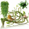 Reptiles & Amphibian Hamiledyi | Hamiledyi Reptile Plants Bendable Jungle Climbing Vine Terrarium Branch Flexible Plastic Leaves Hanging Pet Habitat Decoration For Bearded Dragon Lizard Gecko Frog Snake Tank Accessories Decor