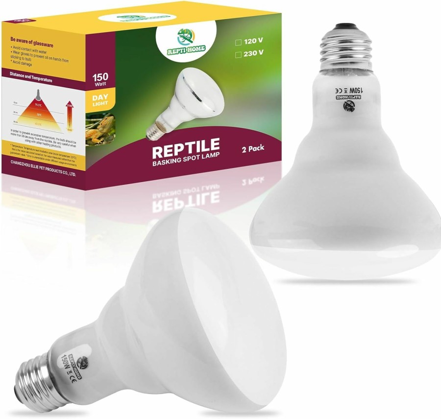 Reptiles & Amphibian REPTI HOME | Repti Home Reptile Heat Lamp-150W Heat Lamp Bulbs For Reptiles, Uva Daily Heat Lamp, Reptile Basking Bulb For Bearded Dragon, Lizard, Turtle, Snake, Gecko (1Pack)