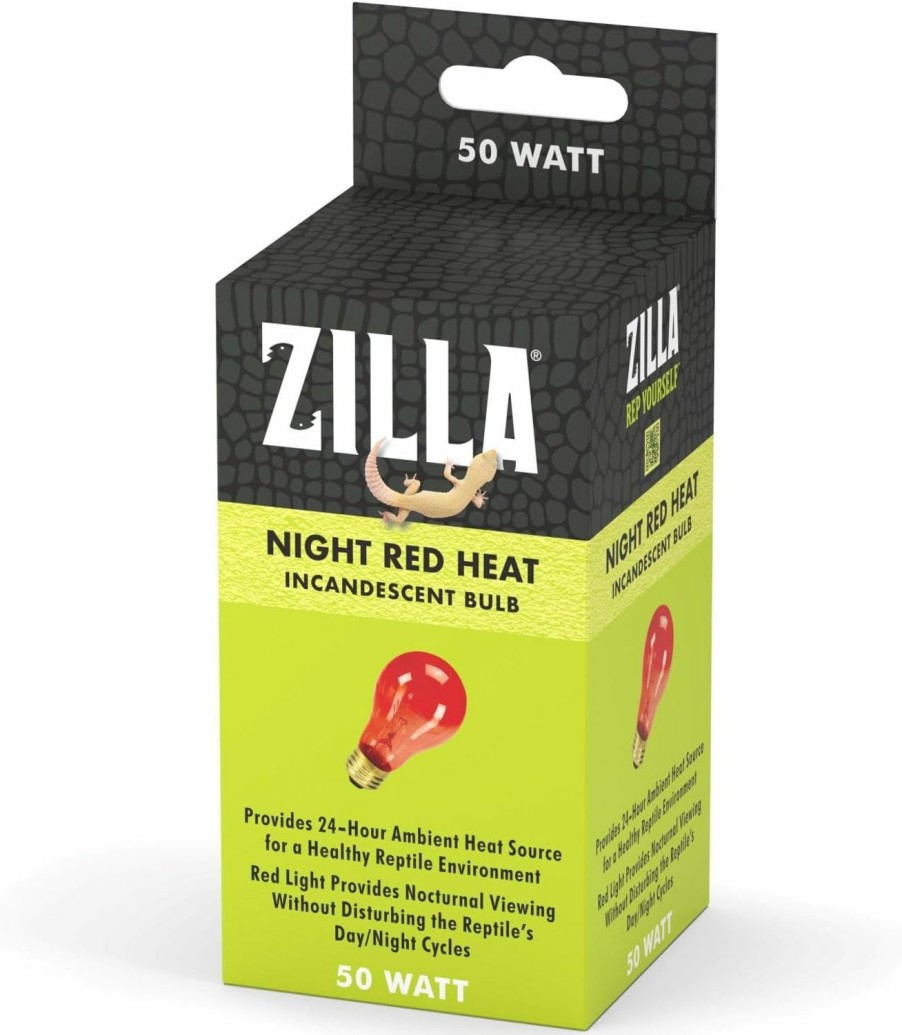 Reptiles & Amphibian Zilla | Zilla Reptile Terrarium Incandescent Heat Bulb, Night Black, 100 Watts