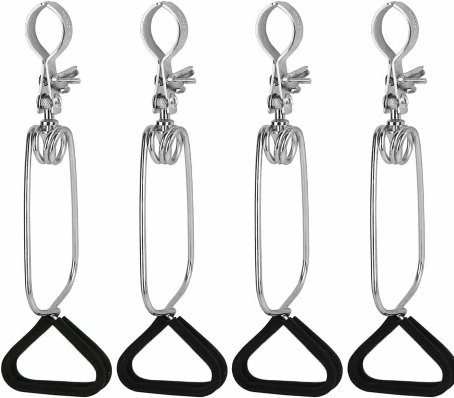 Reptiles & Amphibian AKBFOX | Akbfox 4 Pack Reptile Lamp Clamp Adjustable Stand Fixture For Terrarium Heat Lamps Reptile Heat Bulb Light Metal Bracket Support Holder For Lizards Turtles Snakes Amphibians