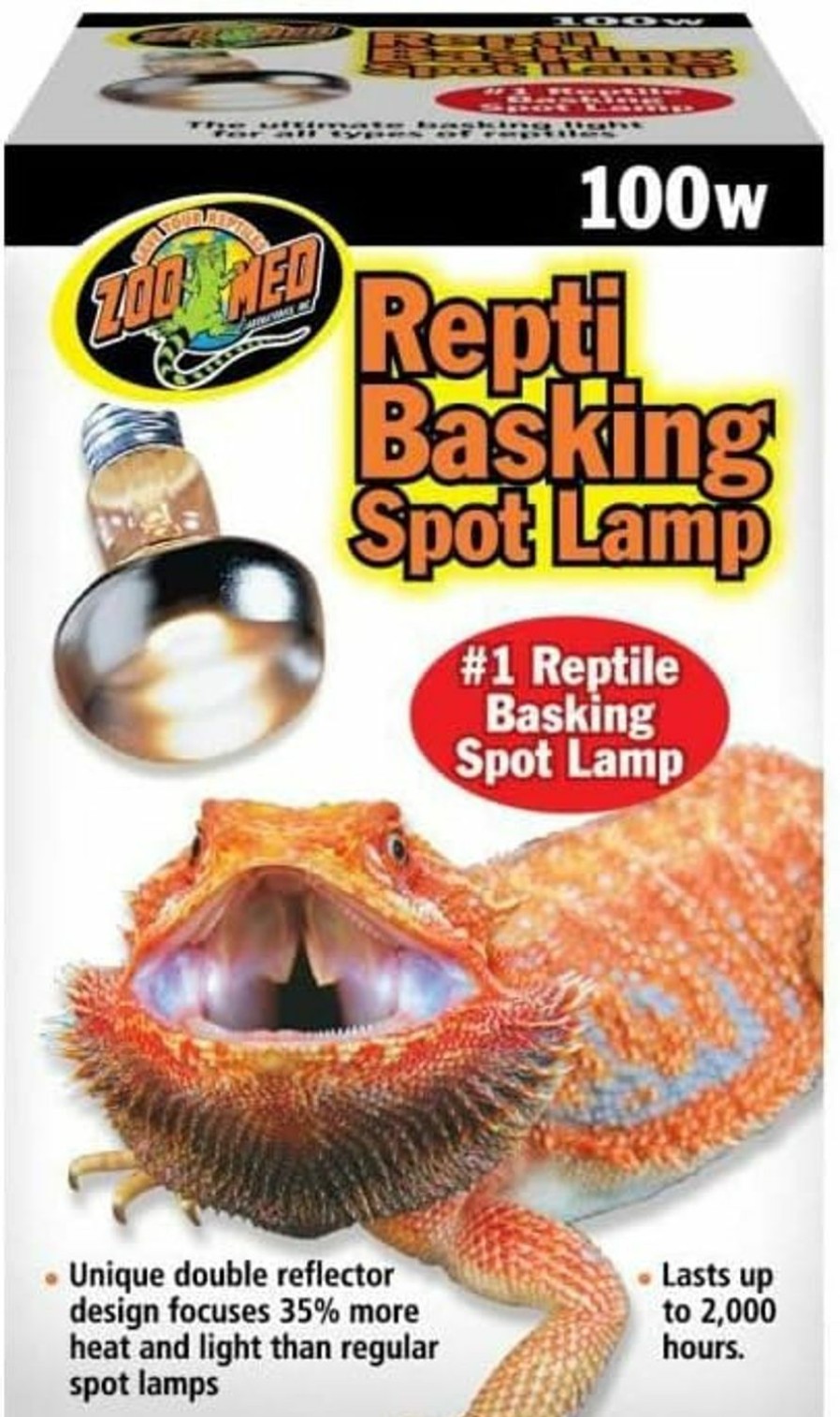 Reptiles & Amphibian Zoo Med | Zoo Med Repti Basking Spot Lamp 100Watt For Reptiles