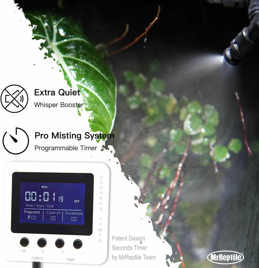 Reptiles & Amphibian MRREPTILE | Mrreptile Reptile Mister Humidifier, Automatic Mister For Reptiles、Indoor Plants, Upgrade Ms200 Pro Mister, Reptile Misting System