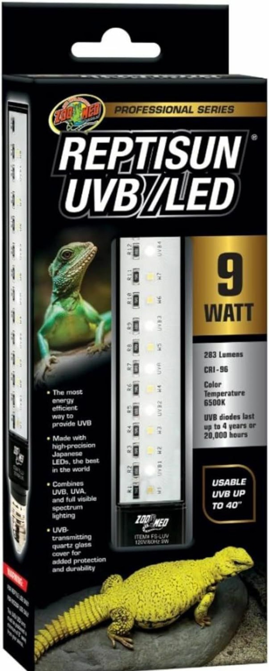 Reptiles & Amphibian Zoo Med | Zoo Med Reptisun Uvb/Led, 9 Watts