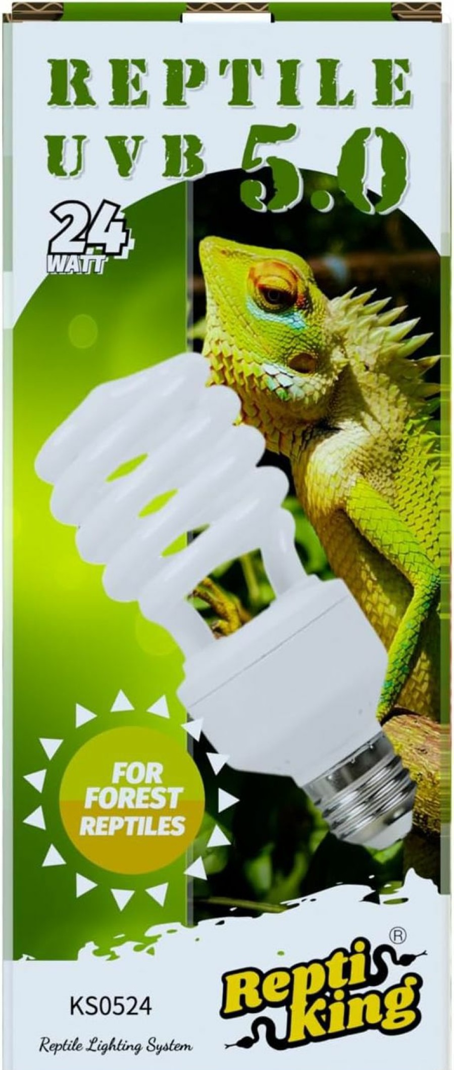 Reptiles & Amphibian ReptiKing | Reptiking Uvb Reptile Light, 10.0 24W, Uva Uvb Reptile Light Bulb Lamp For Bearded Dragon, Uvb Bulbs For Desert Reptiles