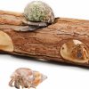 Reptiles & Amphibian Oooct | Hermit Crab Climbing Toys, Wooden Reptile Hide Cave, Hollow Tree Reptile Hideout, Aquarium Terrarium Tank Accessories, Suitable For Small Hermit Crab Lizard Gecko