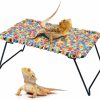 Reptiles & Amphibian Nobgum | Nobgum Bearded Dragon Hammock, Colorful Reptile Hammock With Stand, Durable Lounge Bed For Small Reptile,Gecko,Chameleon,Lizard