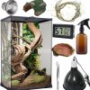 Reptiles & Amphibian SARUFO | Sarufo Reptile Terrarium (9Pieces) 8 * 8 * 12 Amphibian Vertical Habitat Tank Starter Kit, Suitable For Small Reptiles Such As Geckos, Snakes, Lizards, Chameleons,Turtles, Serpents(8 * 8 * 12 Inchs)