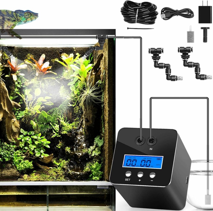 Reptiles & Amphibian DAOTAILI | Daotaili Reptile Humidifiers Reptile Mister Misting System Timed Reptile Fogger With Adjustable 360 Spray Nozzles For Reptile Terrariums And Rainforest Plants Amphibian