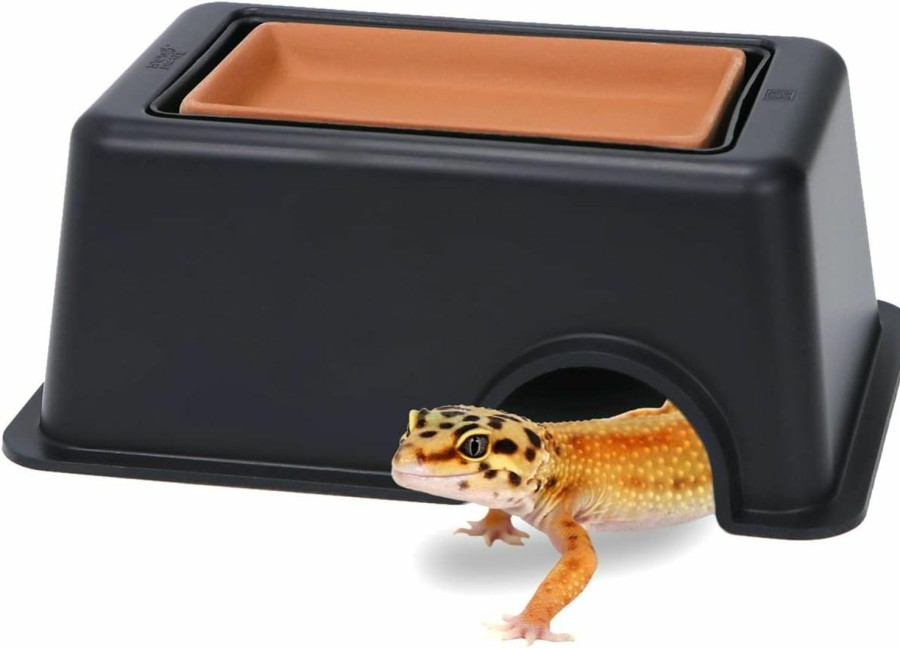 Reptiles & Amphibian Wontee | Reptile Hideout Box With Sink Basin Humidifier Caves For Lizards Turtles Amphibians Small Snake