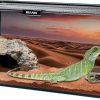 Reptiles & Amphibian ERAARK | Eraark Reptile Terrarium 4.5 Gallon Glass Reptile Tank 16\"X7.8\"X7\" With Top Screen Ventilation,Hide Cave,Water Bowl For Bearded Dragon,Lizard,Spider,Hamster,Hermit Crab, Turtle Tortoise