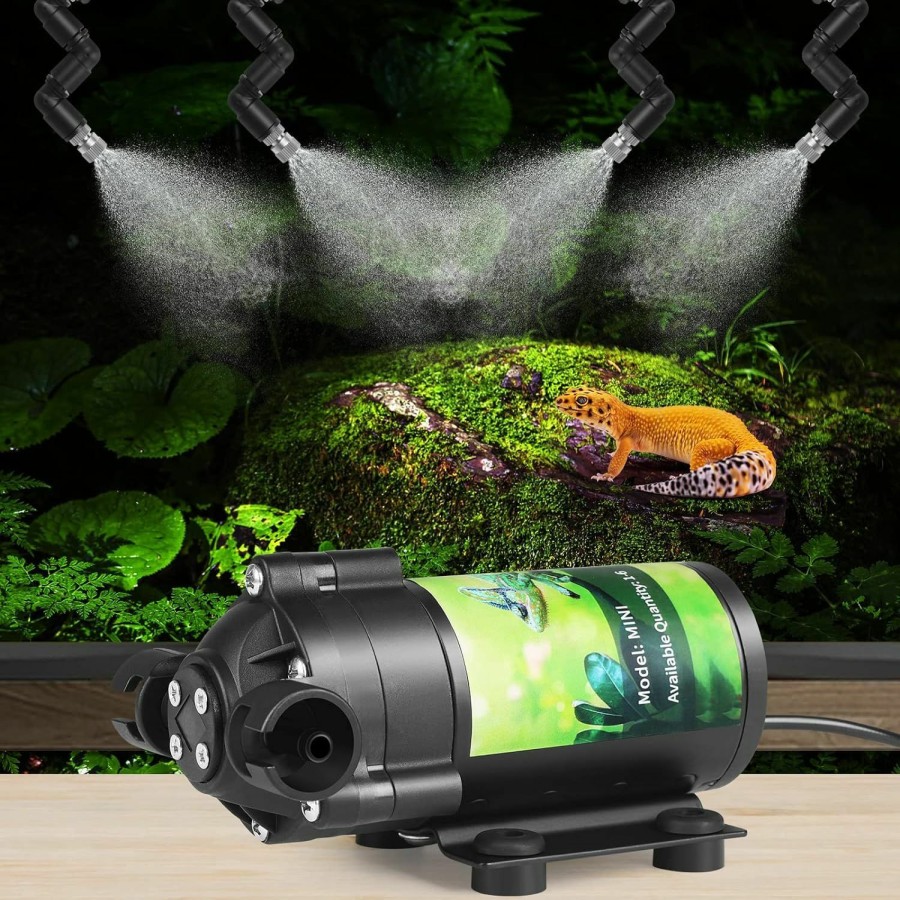 Reptiles & Amphibian DAOTAILI | Daotaili Misting System Reptile Mister Spray System With Pump 4 Adjustable 360 Misting Nozzles Filter And 5 Meter Tube Mister For Lizard Reptiles Chameleons