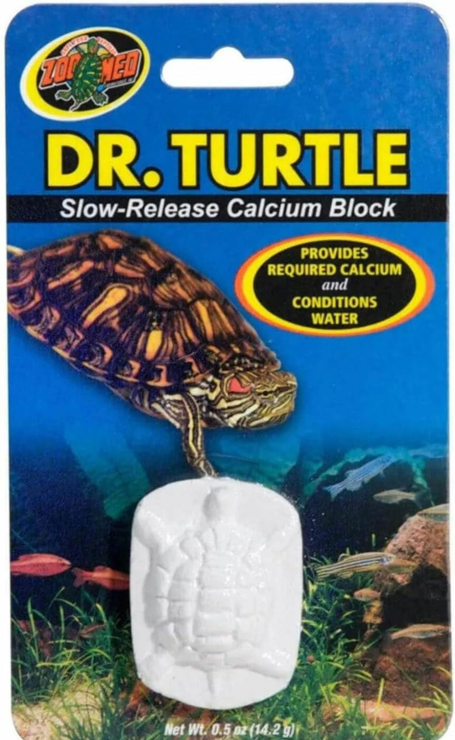 Reptiles & Amphibian Zoo Med | Zoo Med Laboratories Szmmd11 Dr. Turtle Slow-Release Calcium Block, Net Wt .5 Oz