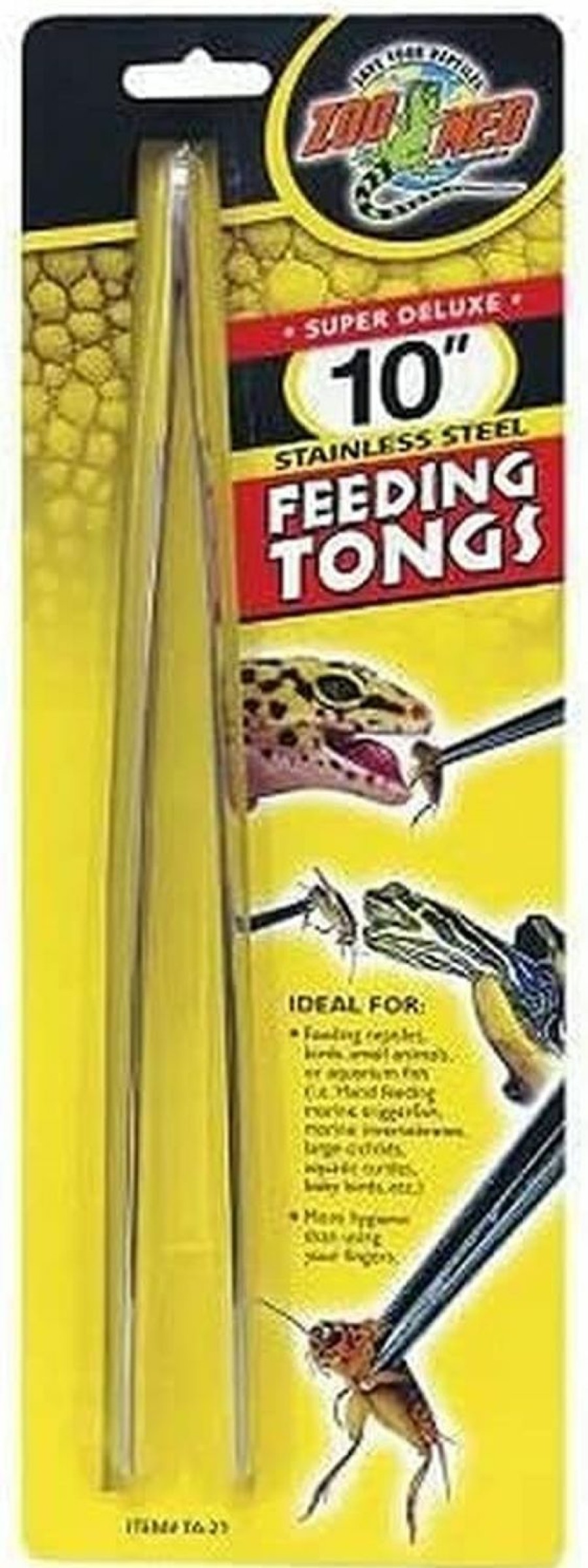 Reptiles & Amphibian Zoo Med | Zoo Med Super Deluxe Stainless Steel Feeding Tongs