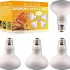 Reptiles & Amphibian Aiicioo | Aiicioo Reptile Basking Light Bulb - 150 Watt Heat Light Bulb 4 Pack For Reptile Heat Lamp Bulb For Bearded Dragon Lizard Turtle Tortoise Daylight Basking