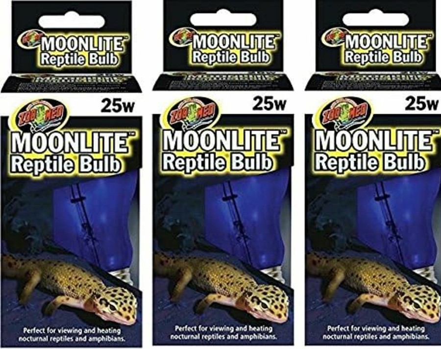 Reptiles & Amphibian Zoo Med | Zoo Med (3 Pack) Moonlite Reptile Bulb - 25 W