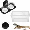 Reptiles & Amphibian FRIUSATE | Friusate Reptile Breeding Box,Small Snake Habitat Container With Gecko Feeder And 30 Pack 1Oz Plastic Bowls For Reptiles Food And Water Feeding For Small Reptiles Invertebrates Gecko Lizard Turtle