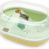 Reptiles & Amphibian kathson | Kathson Turtle Tank With Platform, Plastic Reptile Tortoises Aquarium With Anti-Escape Fence, Turtle Habitat For Turtles, Crabs, Crayfish, Small Reptiles, Oval