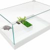 Reptiles & Amphibian Hamiledyi | Hamiledyi Glass Turtle Tank Aquarium Tortoise Habitat Reptile Tank Small Turtle Terrarium With Basking Platform Multifunctional Area For Turtles Tortoises Hermit Crabs Crayfish And Small Reptiles