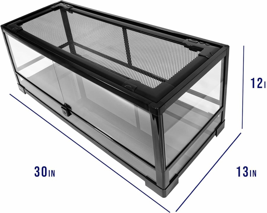 Reptiles & Amphibian CAROLINA CUSTOM CAGES | Carolina Custom Cages Terrarium, 20L Medium-Plus 30Lx12Wx12H; Easy Assembly