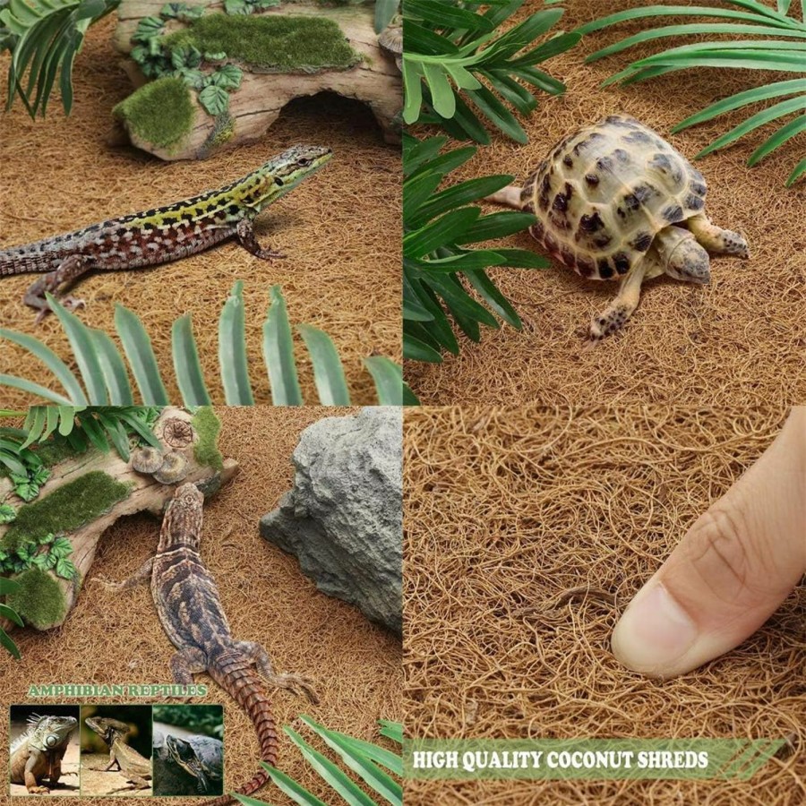 Reptiles & Amphibian PINVNBY | Pivby Natural Coco Coir Mat Coconut Fiber Reptile Carpet For Lizards Turtles Snakes Iguana