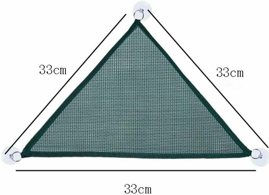 Reptiles & Amphibian lasenersm | Lasenersm 2 Pieces Reptile Hammock Breathable Mesh Reptile Hammock Triangular Hanging Net Reptile Hammock Reptile Lounger Habitat With Suction Cups For Chameleon Lizard Gecko(Small Size, Green)