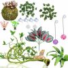 Reptiles & Amphibian Mechpia | Mechpia Reptile Plants, 11 Pieces Terrarium Hanging Plant Vines Bearded Dragon Tank Accessories Toys For Bearded Dragon Lizard Snake Leopard Gecko Chameleon Frog