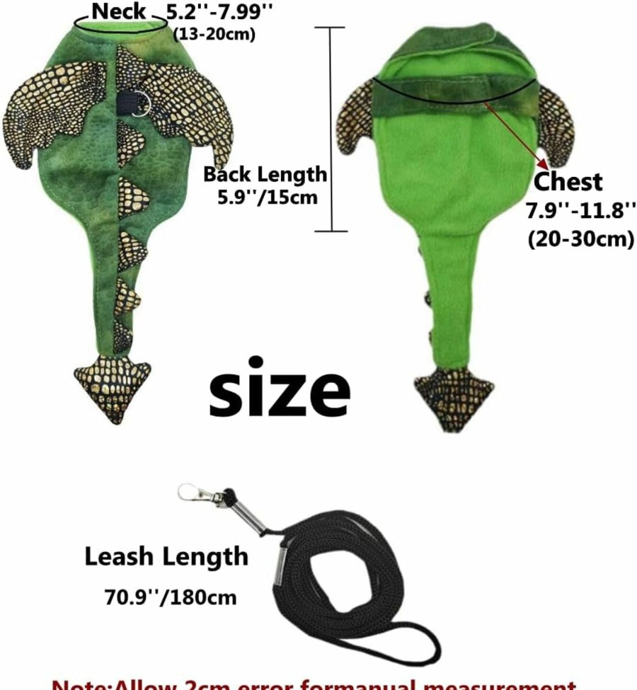 Reptiles & Amphibian KUNBIUH | Bearded Dragon Harness And Leash Adjustable Soft Halloween Costume Lizard Dinosaur Leash Harness Set With Wing Outdoor Walking Lead Control Rope For Bearded Dragon Reptiles Small Animals