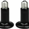 Reptiles & Amphibian Lucky Farm | Lucky Farm Reptile Heat Lamp Bulb 2Pcs 200W Ceramic Infrared Heat Emitter Brooder With No Light For Chicken Coop, Hedgehog, Iguana Lizard Bearded Dragon Turtle Snake