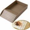 Reptiles & Amphibian Saim | Large Tortoise Food Dish With Ramp And Tortoise Water Bowl - Platform Reptile Tank Accessories For Turtle Bath Horned Frogs Lizards Amphibians - Brown