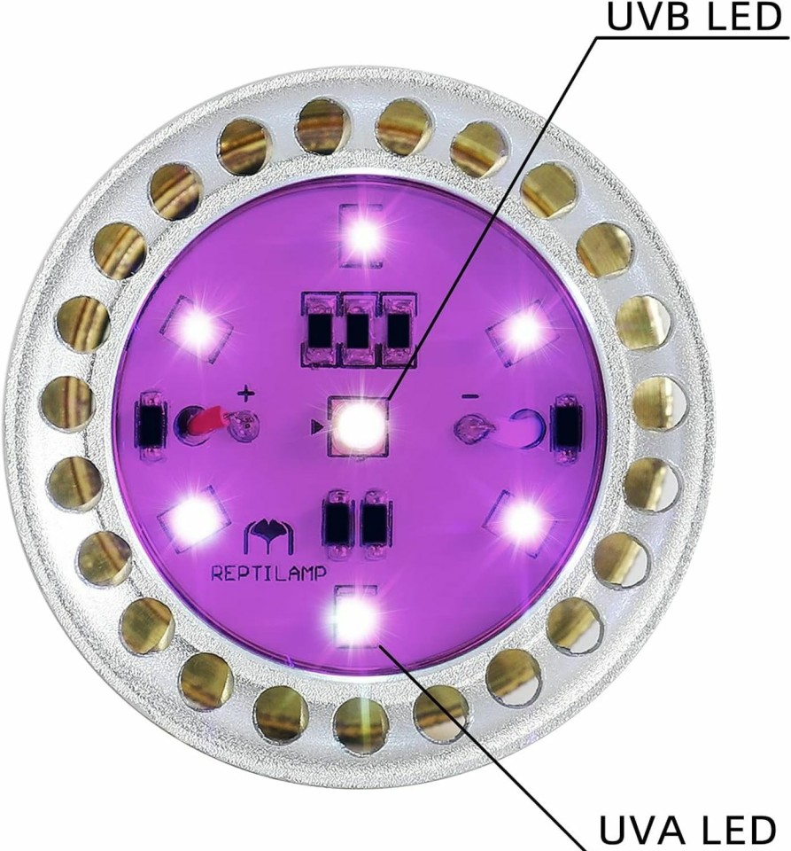 Reptiles & Amphibian REPTILAMP | Reptilamp Uva Uvb Reptile Light Lamp, R6208 Uv Led Replacement For 26 Watts Uvb5.0 Cfl Bulb