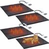 Reptiles & Amphibian Baquler | Baquler 4 Pcs Cat Heated Mat Pet Heating Warming Pad With Removable Cover 95-131 Degree Fahrenheit Adjustable Temperature Dog Heating Pad With Timer And Chew Resistant Cord For Cat Puppy, 18 X 18 Inch