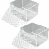 Reptiles & Amphibian NQEUEPN | Nqeuepn 2Pcs Hermit Crab Tanks, Open Mouth Transparent Hermit Crab Water Tank With Climbing Ramp Hermit Crab Cage Comfortable Hermit Crab Habitat Tank For Small Or Medium Hermit Crabs