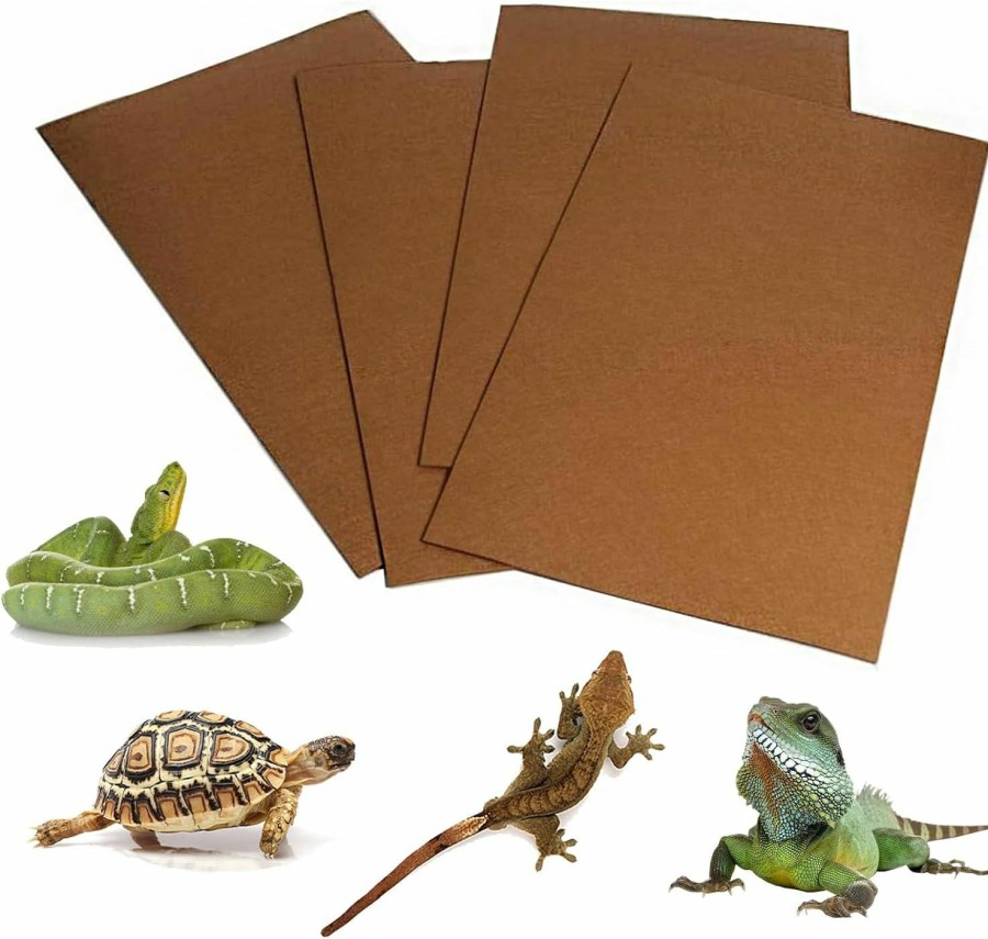 Reptiles & Amphibian Hamiledyi | Hamiledyi 20\" L X 12\" H Reptile Carpet Mat 4Pcs Soft Tortoise Terrarium Substrate Climbing Liner For Lizards Gecko Iguana Bearded Dragon Turtles Snake Pet Bunny Rabbit Habitat Bedding