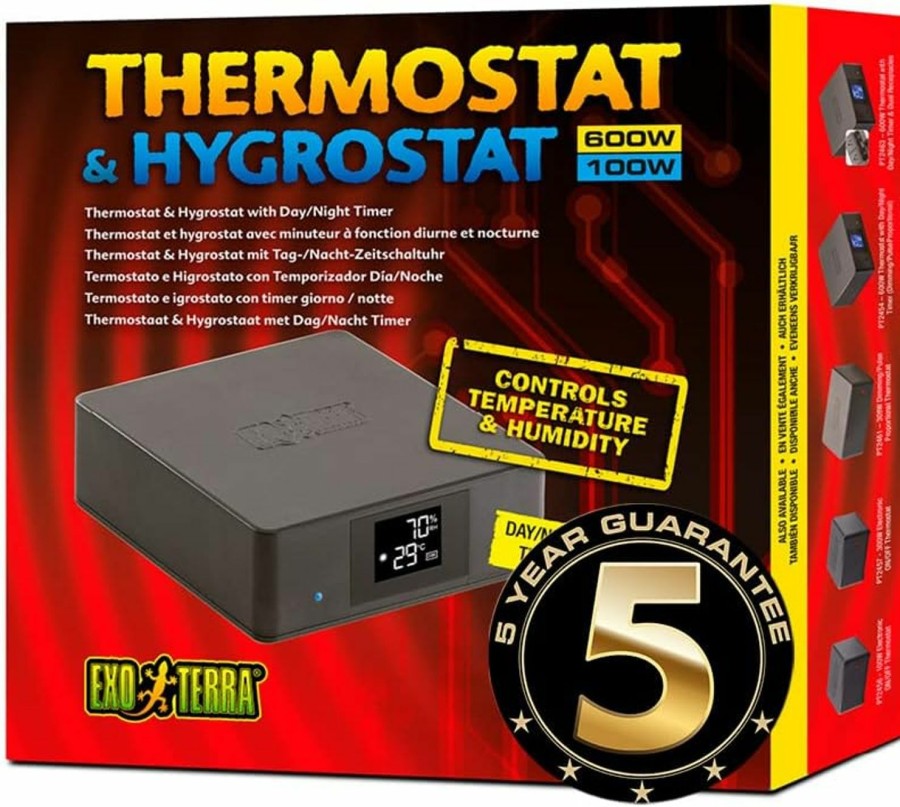 Reptiles & Amphibian Exo Terra | Exo Terra Thermostat And Hygrostat For Reptile Terrariums