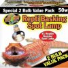 Reptiles & Amphibian Zoo Med | Zoo Med Reptile Basking Spot Lamp 50 Watt - 6 Bulbs Total (3 Packs With 2 Per Pack)