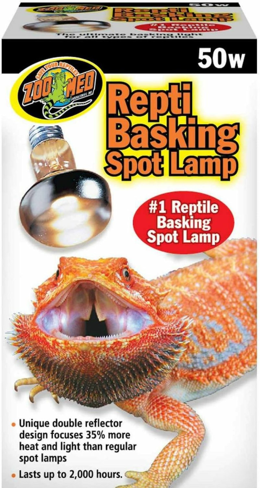 Reptiles & Amphibian Zoo Med | Zoo Med Repti Basking Spot Lamp Replacement Bulb 50 Watts - Pack Of 3