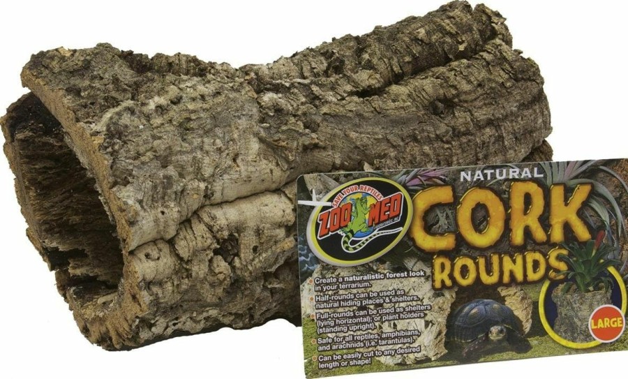 Reptiles & Amphibian Zoo Med | Zoo Med Natural Bark Cork Rounds, Small (Pack Of 1)