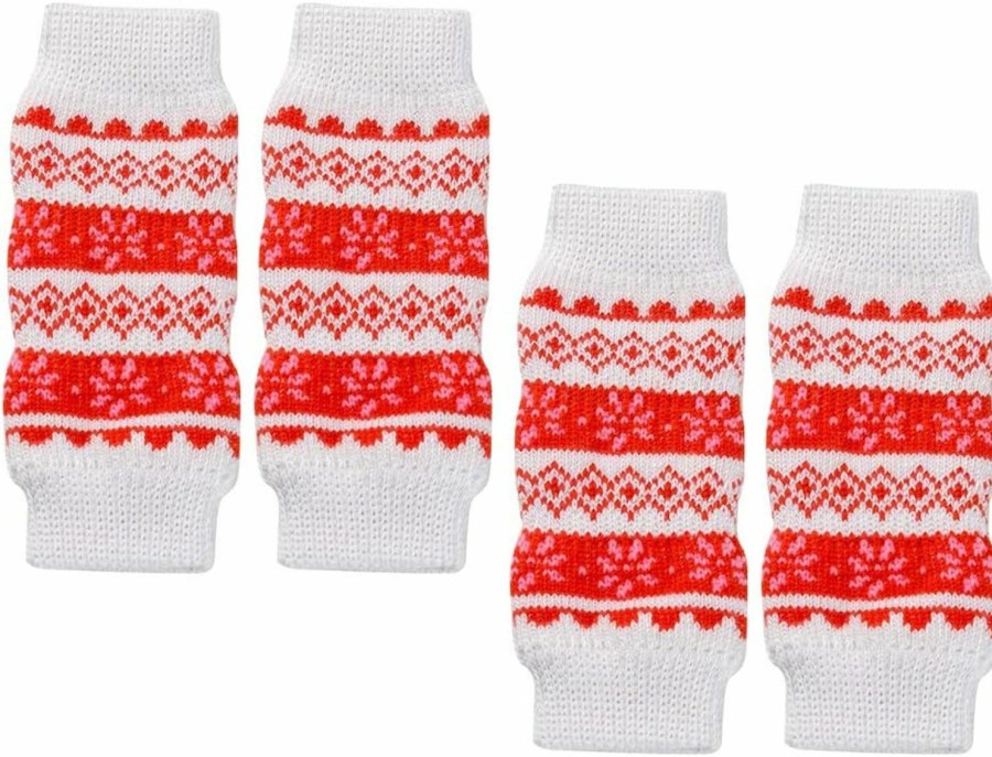 Reptiles & Amphibian TEHAUX | 4Pcs Pet Leg Ankle Sleeves Dirt Leg Cover - Urine Warm Knee Pad (Christmas Snow, Size S)- Christmas Decorations For Pet Cat