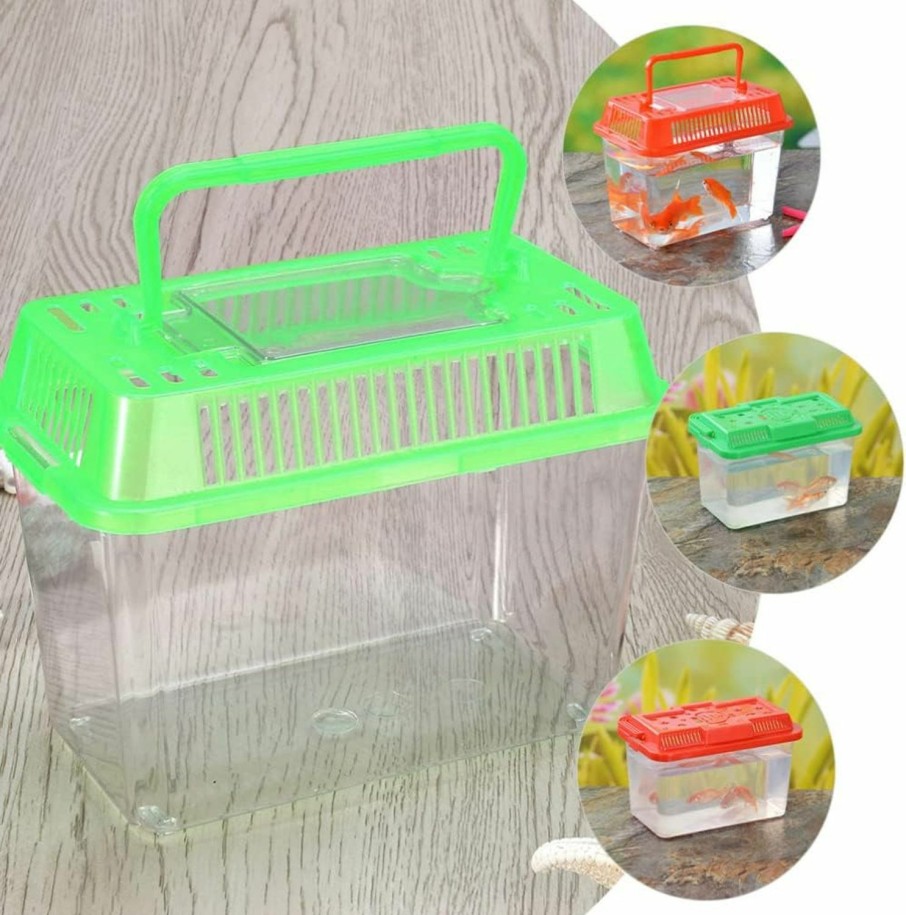 Reptiles & Amphibian Ipetboom | Ipetboom Amphibia Portable Fish Tank Handheld Mini Aquarium Reptile Habitat Feeding Box Turtle Habitat Small Pet Hamster Box Container For Bearded Dragon Lizard Spider Frog Glass Containers