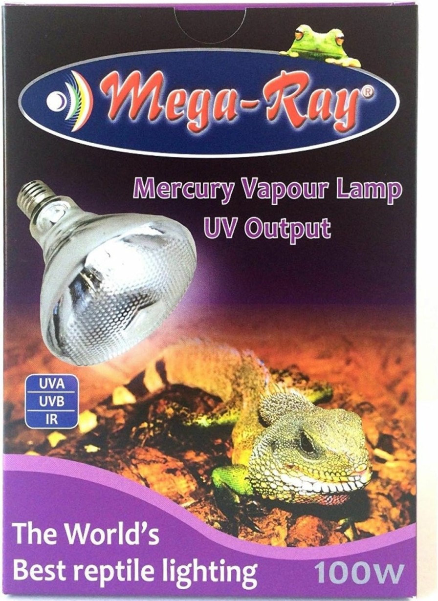 Reptiles & Amphibian Mega-Ray Pet Care | Mega-Ray Mercury Vapor Bulb - 100 Watts (120V)