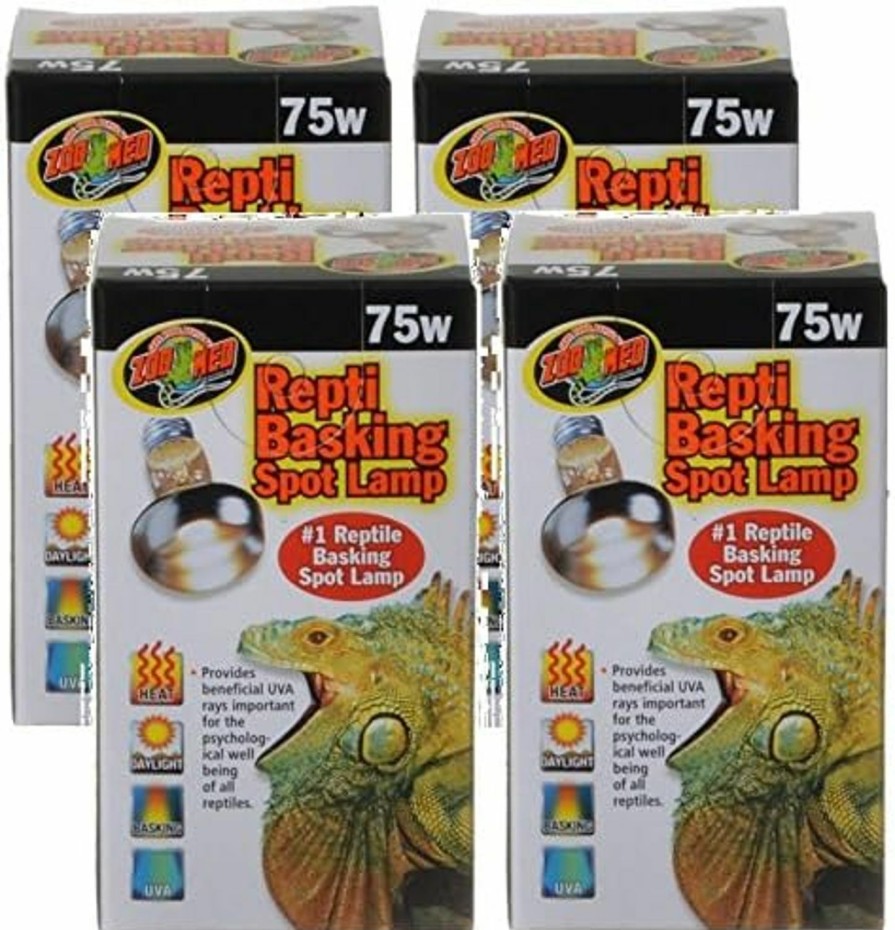 Reptiles & Amphibian Zoo Med | Zoo Med Repti Basking Lamps 75 Watt (4 Pack)