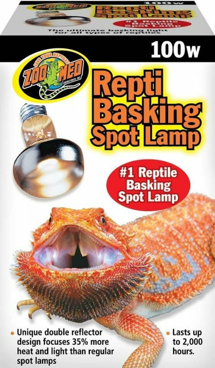 Reptiles & Amphibian Zoo Med | (4 Pack) Zoo Med Repti Basking Spot Lamps 100 Watt For Reptiles