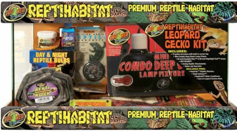 Reptiles & Amphibian Zoo Med | Zoo Med Leopard Gecko Kit, 10 Gallon